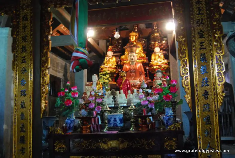 Buddhist shrine inside of the pagoda.