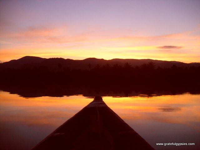 Sunset on the Kampot River.