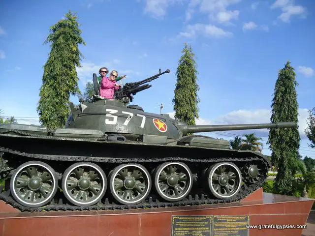 Mr. Chinh insisted that we pose on this tank.