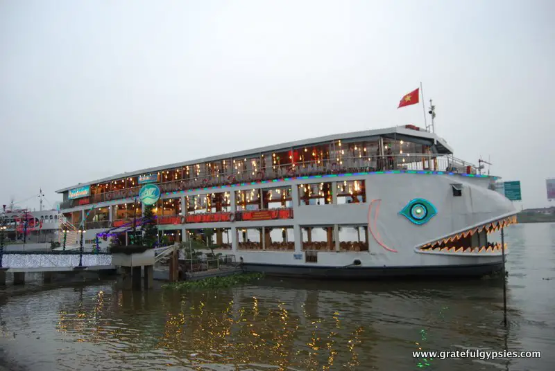 One of many boats on the Saigon River.