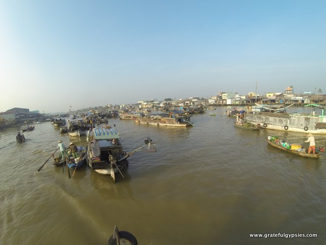 GoPro shot of the floating market in action.