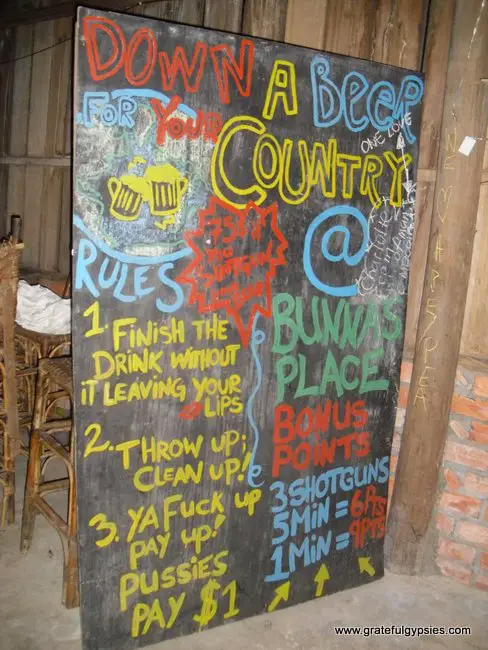 A great sign in a bar on Koh Rong.