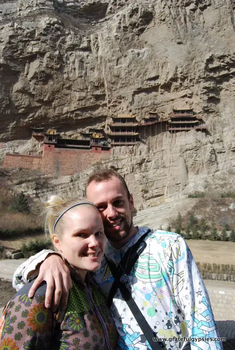At the Hanging Monastery.