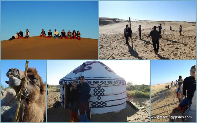 In the desert of Inner Mongolia.