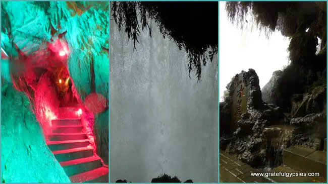 Scenes from behind the waterfall