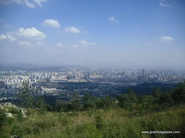 View of Kunming from the nearby Long Insect Mountain