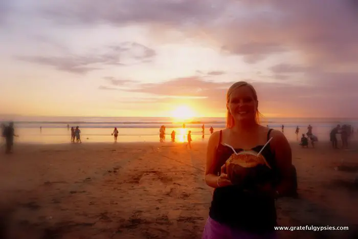 teaching English online Bali beach