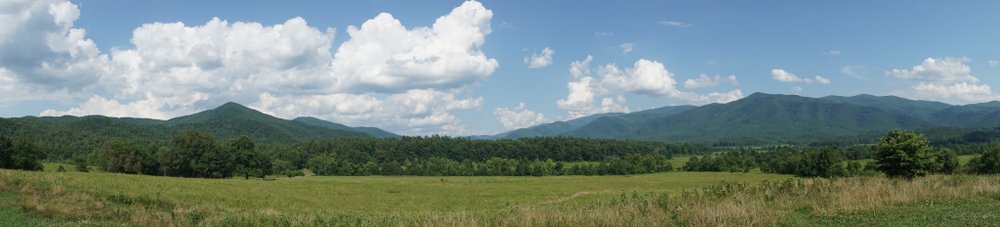cades cove panorama great smoky mountains