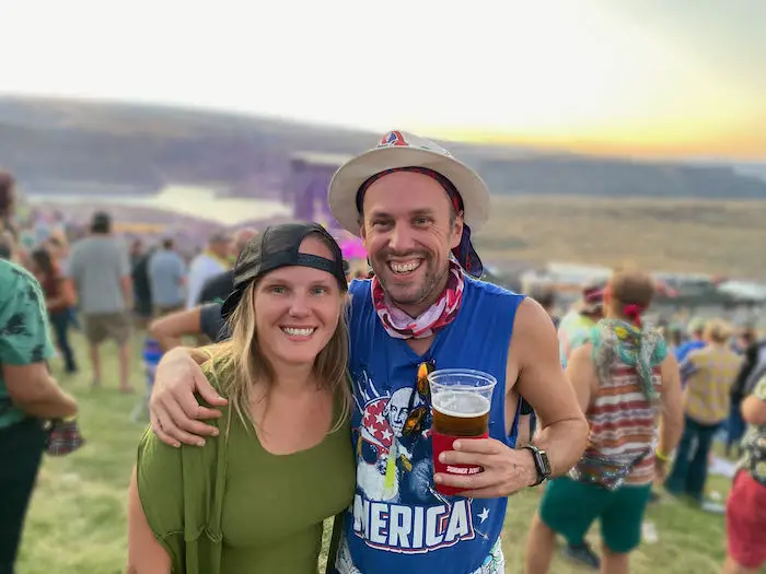Rachel and Sasha at the Gorge for Phish summer tour